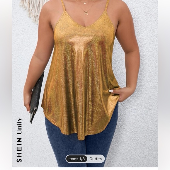 Gold holographic tank top - Picture 3 of 3